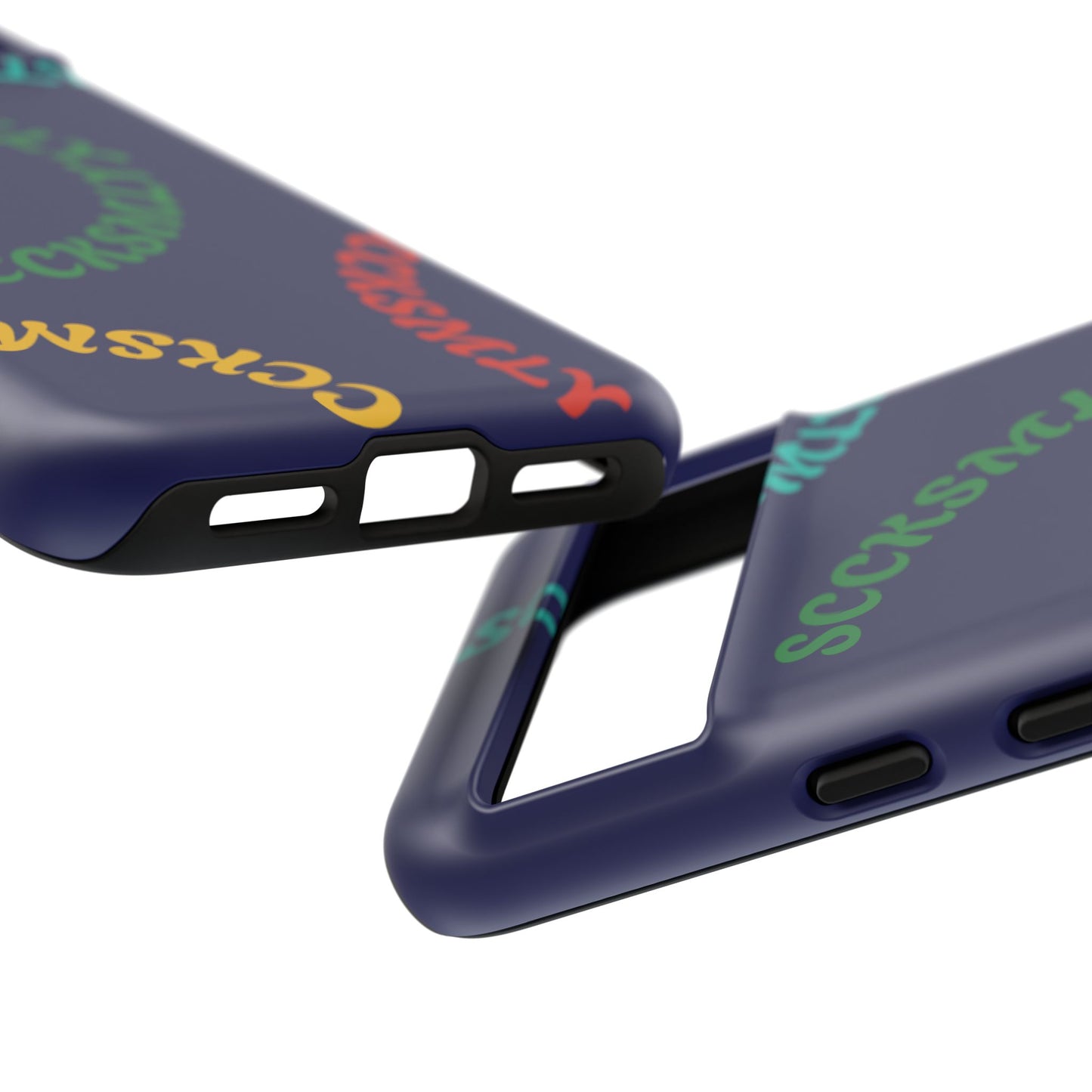 Y2K Wavy Script Tough Case for Google Pixel- Navy Blue