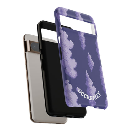 Lilac Pixel Cloud Tough Phone Case for Google Pixel