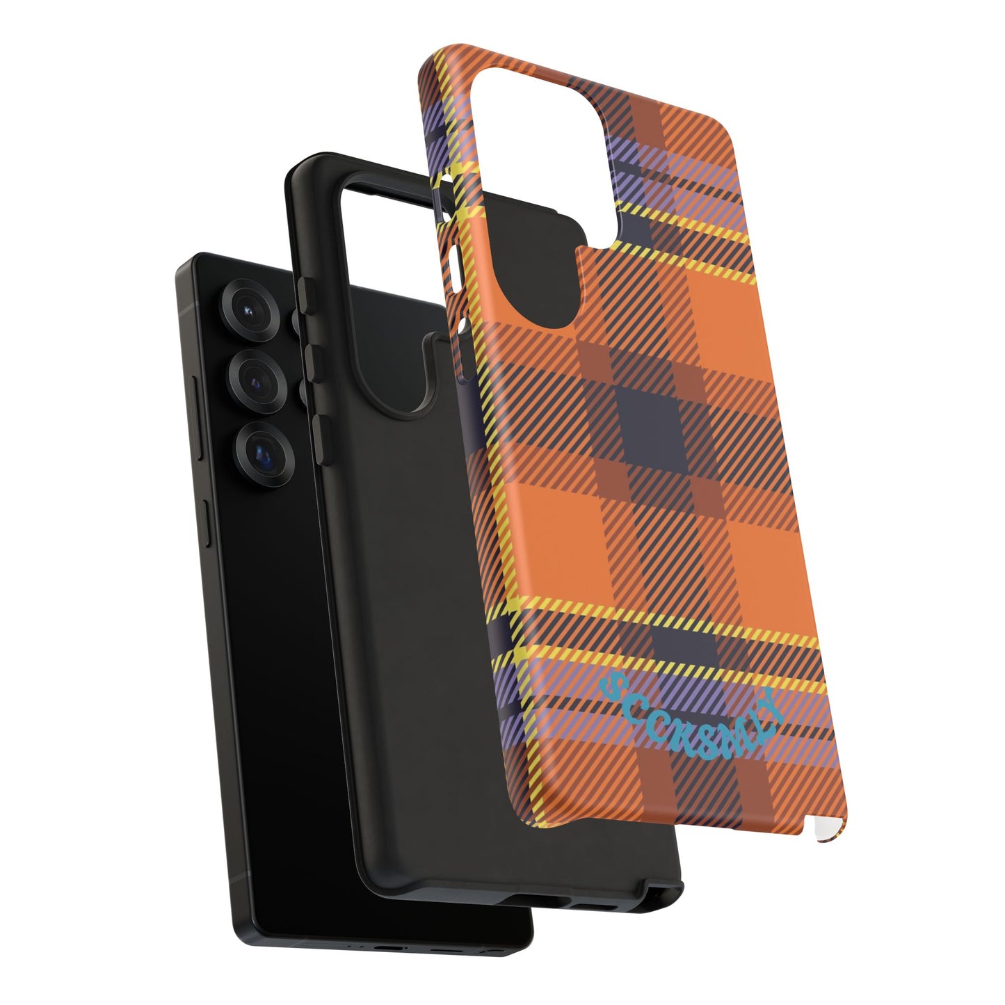 Orange Sickle Plaid Phone Case for Samsung