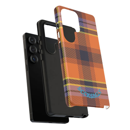 Orange Sickle Plaid Phone Case for Samsung