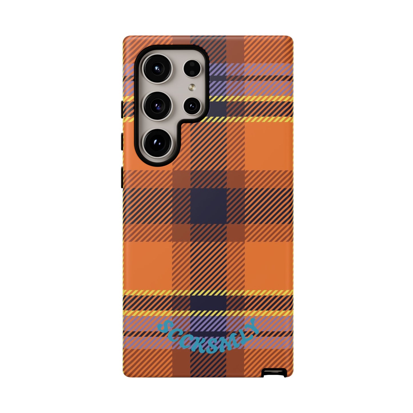 Orange Sickle Plaid Phone Case for Samsung