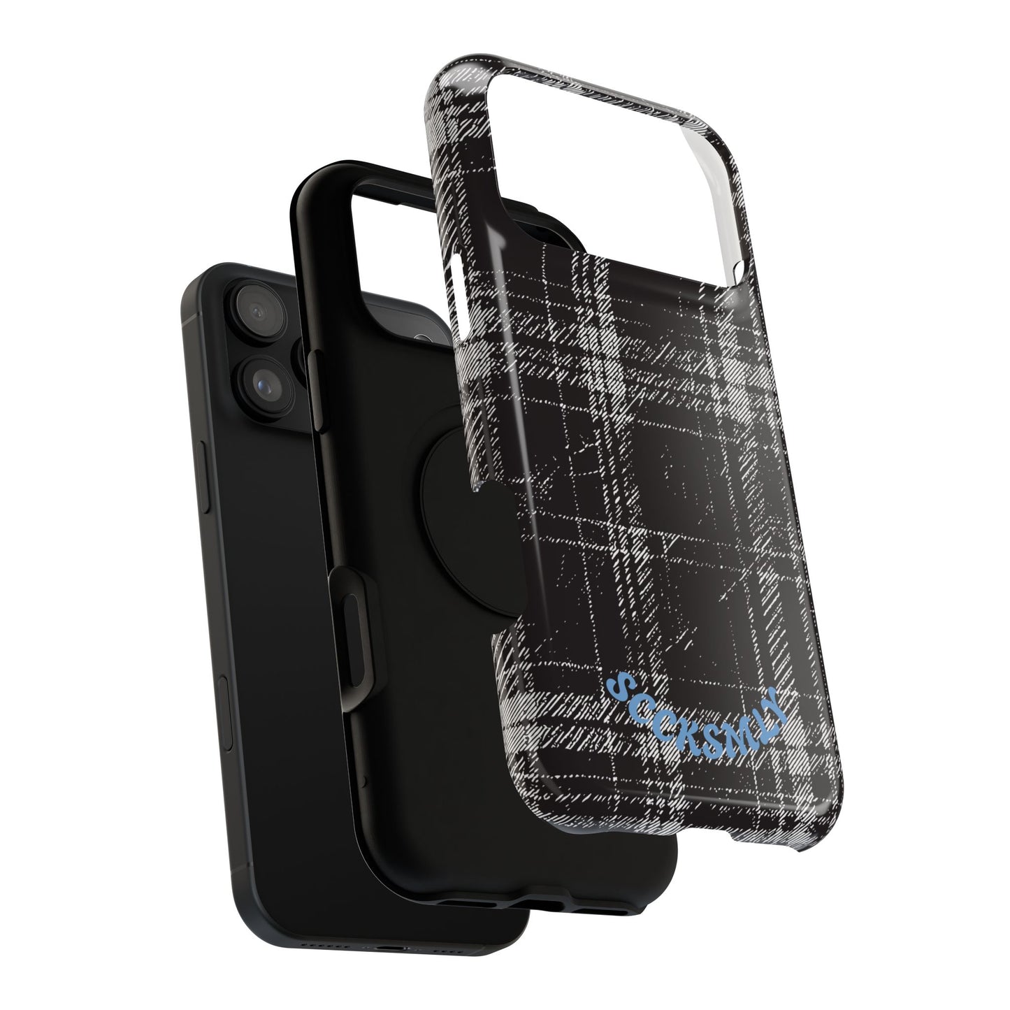 Smoky Grungy Plaid Phone Case for Apple