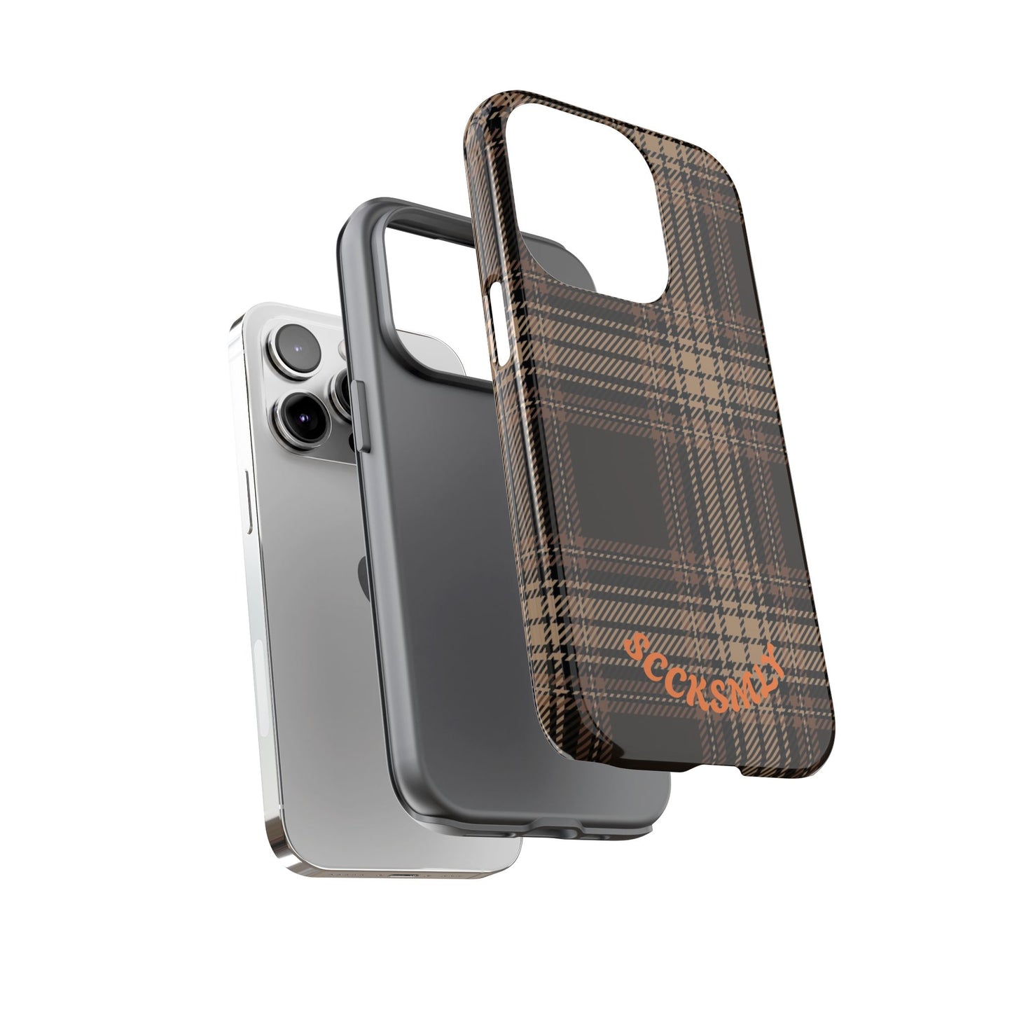 Brown Bread Plaid Tough Phone Case for Apple