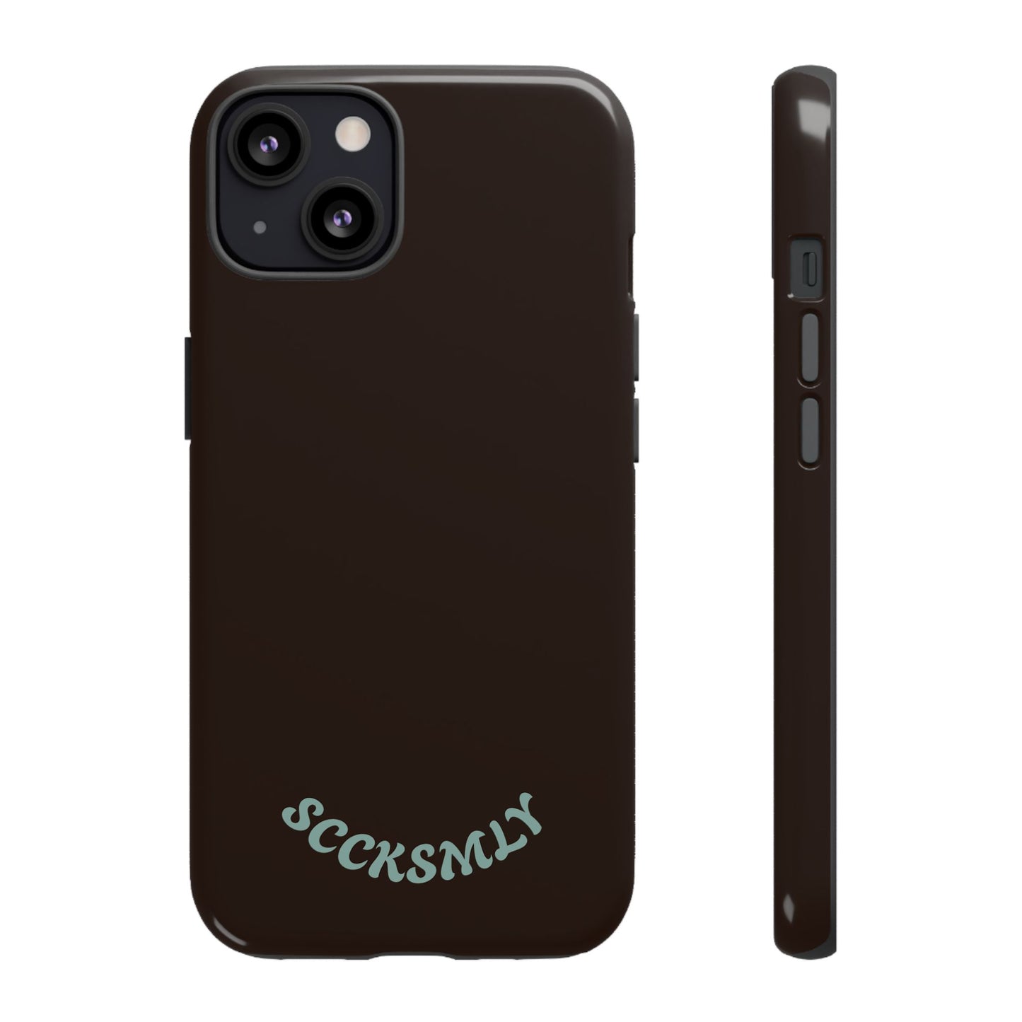 SOLID Espresso Mint Tough Phone Case for Apple