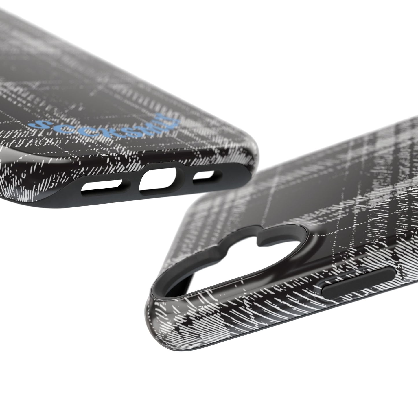 Smoky Grungy Plaid Phone Case for Apple