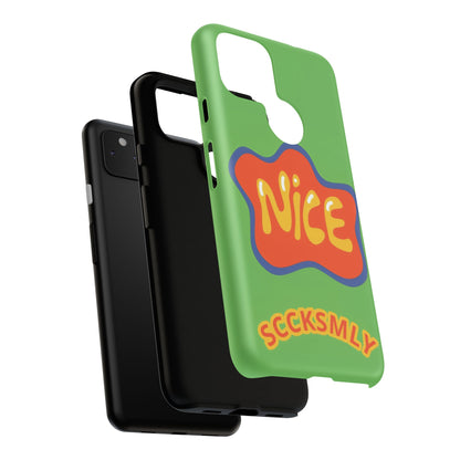 Green "NICE" Tough Phone Case for Google Pixel