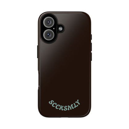 SOLID Espresso Mint Tough Phone Case for Apple