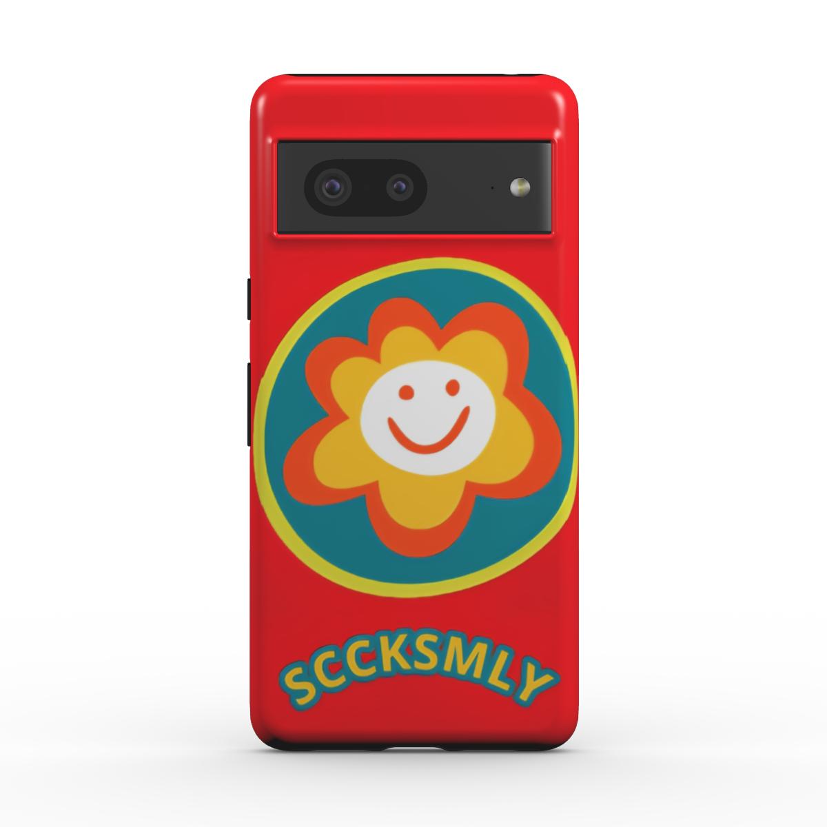 Red "SUNSHINE SMILE" Tough Phone Case for Andriod