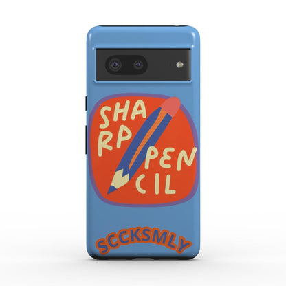 Blue "SHARP PENCIL" Tough Phone Case for Andriod