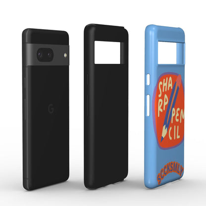 Blue "SHARP PENCIL" Tough Phone Case for Andriod