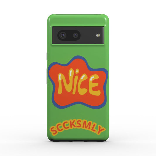 Green "NICE" Tough Phone Case for Andriod