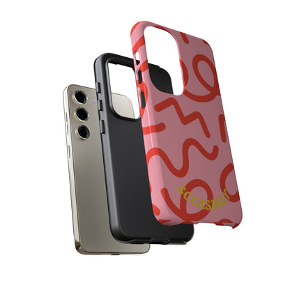 Red Candy Swirls Tough Phone Case for Samsung