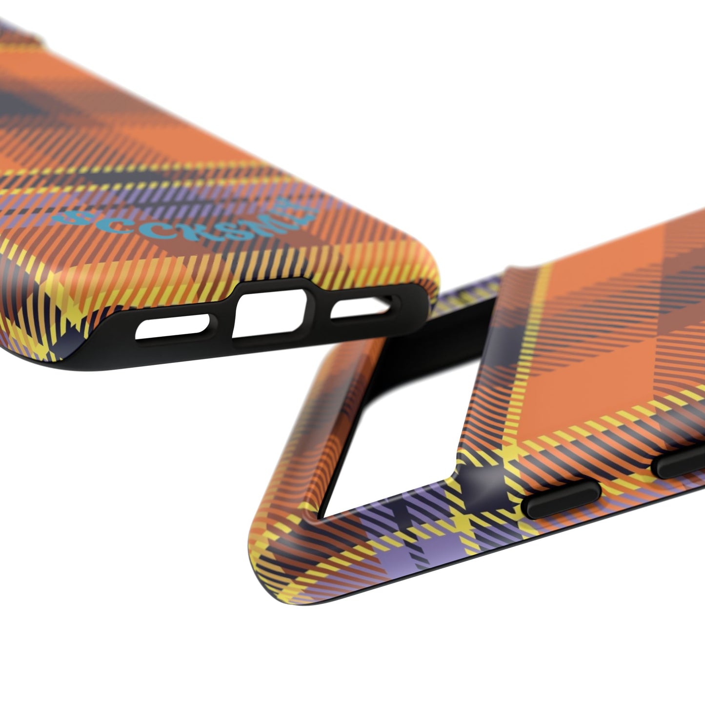Orange Sickle Plaid Phone Case for Google Pixel