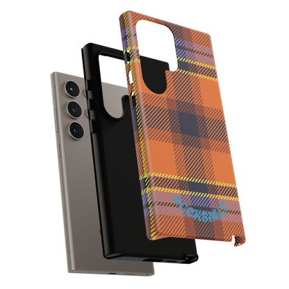 Orange Sickle Plaid Phone Case for Samsung