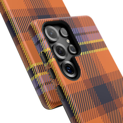 Orange Sickle Plaid Phone Case for Samsung