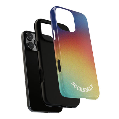 Faded Sunset Aura Tough Phone Case for Apple