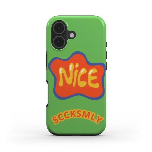 Green "NICE" Tough Phone Case For iPhone 17 models