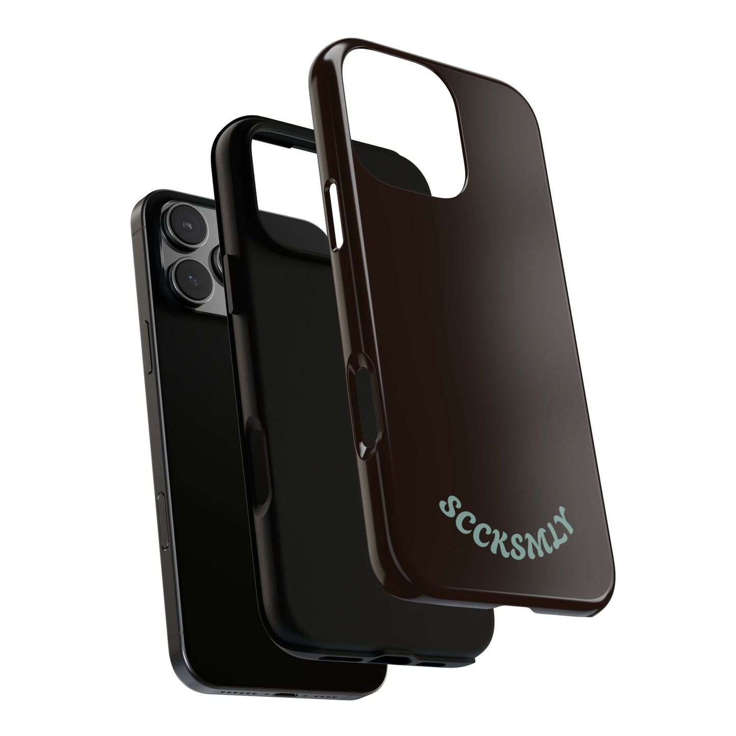 SOLID Espresso Mint Tough Phone Case for Apple