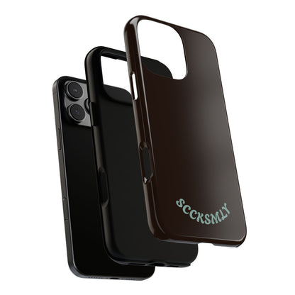 SOLID Espresso Mint Tough Phone Case for Apple