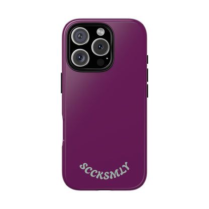 SOLID Amethyst Matte Tough Phone Case for Apple