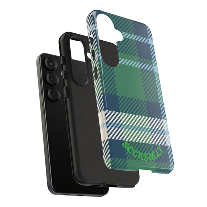 Earth and Sky Plaid Tough Phone Case for Samsung
