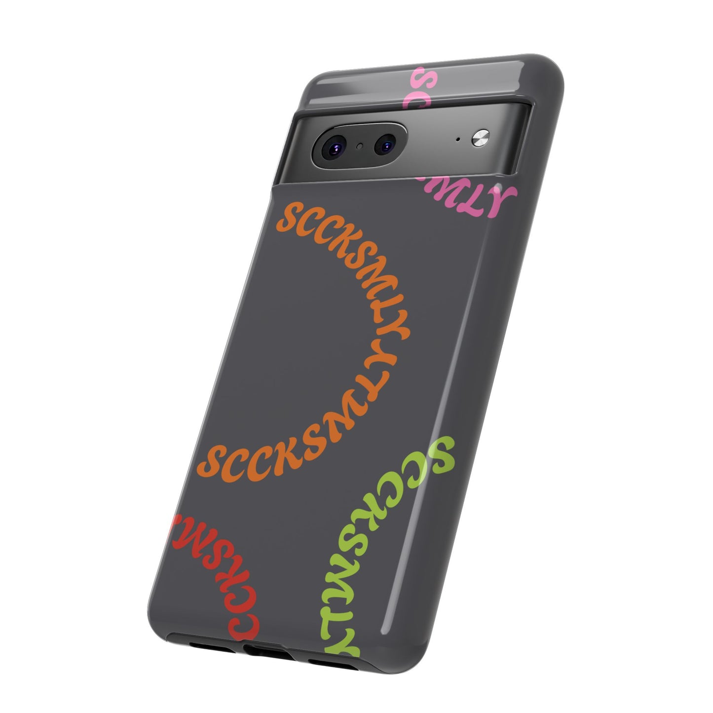 Y2K Wavy Script Tough Case for Google Pixel- Gray