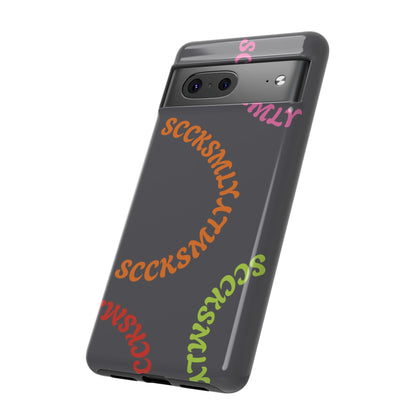 Y2K Wavy Script Tough Case for Google Pixel- Gray