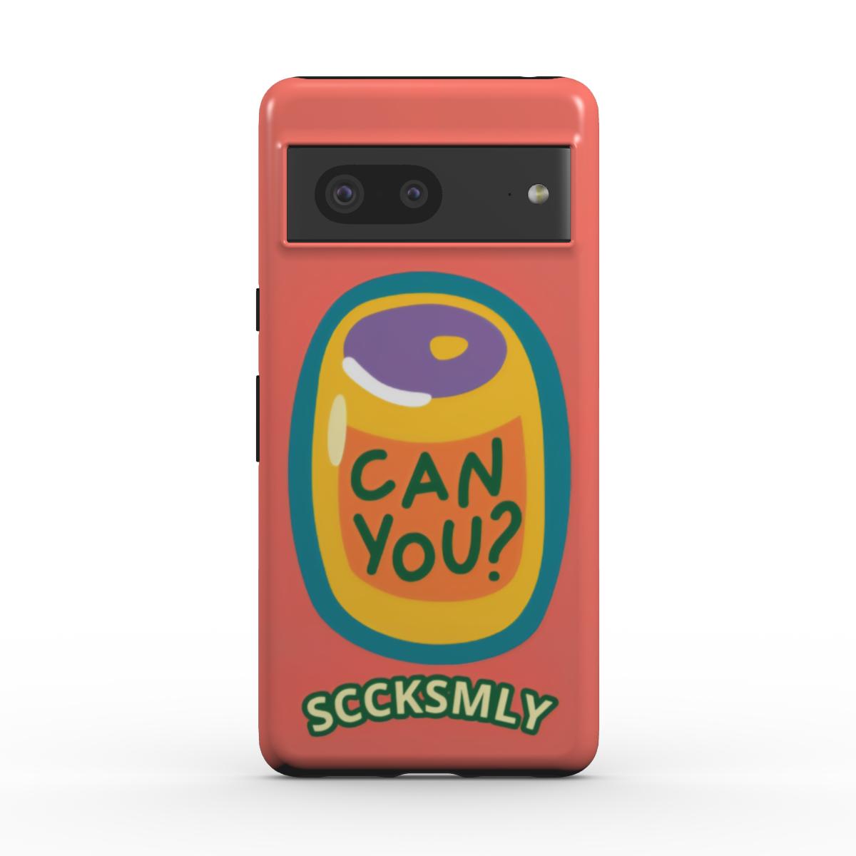 Peach "CAN YOU?" Tough Phone Case For Google Pixel 10, 10 pro & 10 pro XL