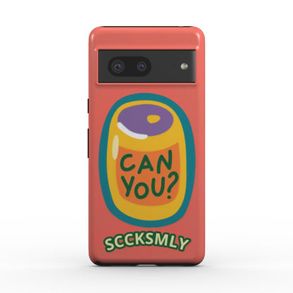 Peach "CAN YOU?" Tough Phone Case For Google Pixel 10, 10 pro & 10 pro XL