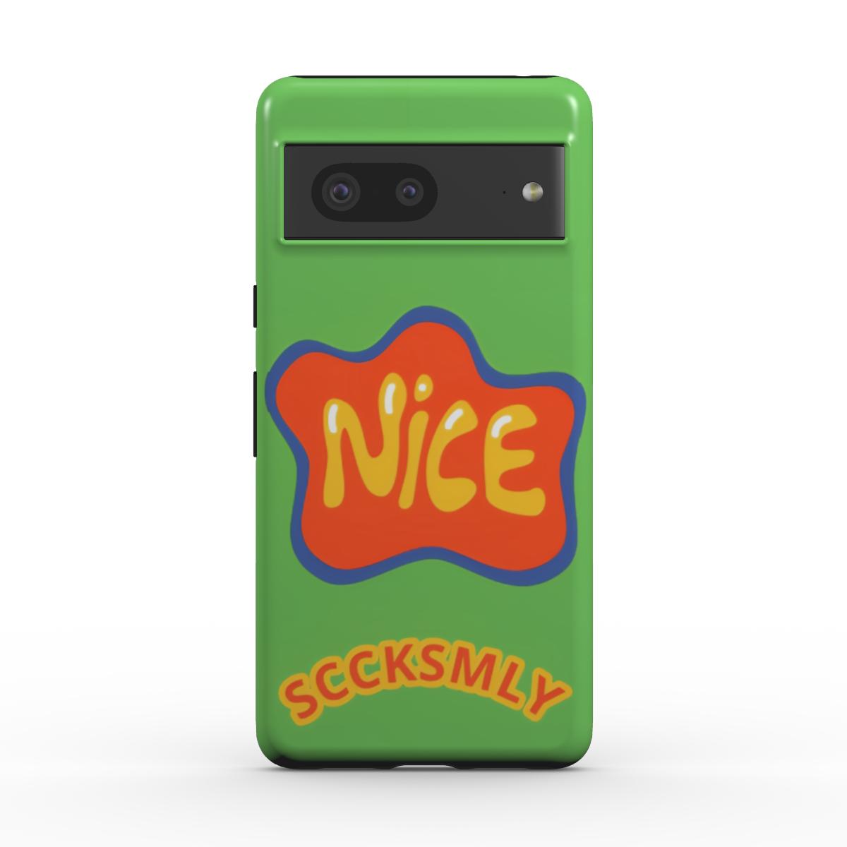 Green "NICE" Tough Phone Case For Google Pixel 10, 10 pro & 10 pro XL