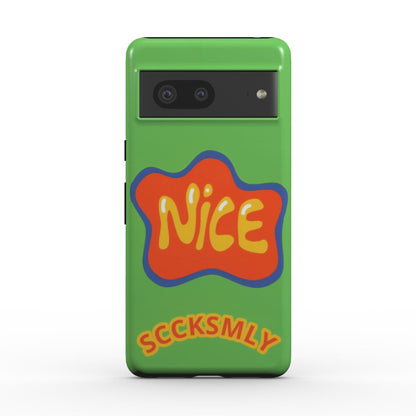 Green "NICE" Tough Phone Case For Google Pixel 10, 10 pro & 10 pro XL