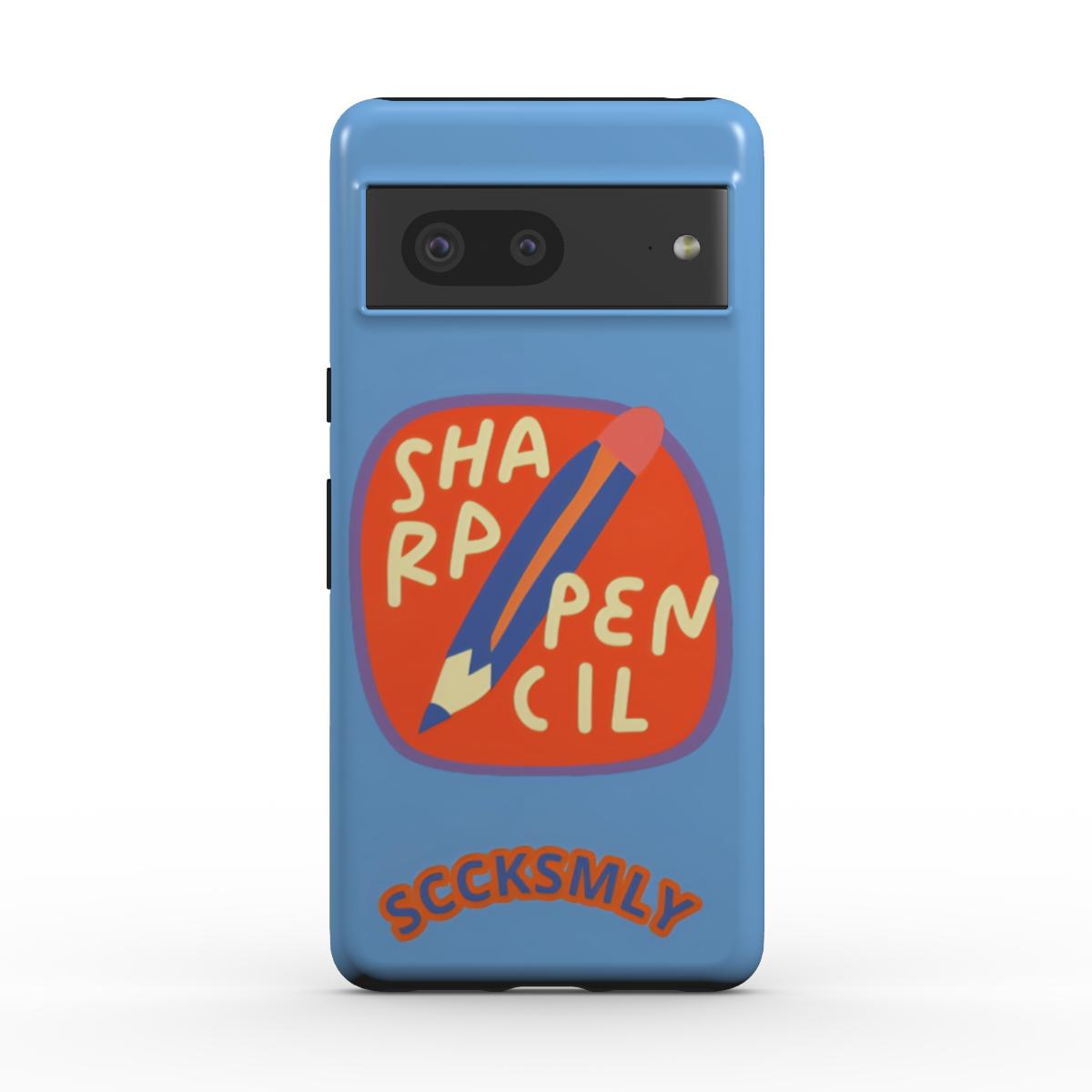 Blue "SHARPEN PENCIL" Tough Phone Case For Google Pixel 10, 10 pro & 10 pro XL