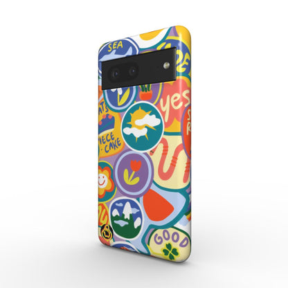 Vintage Pin Tough Phone Case For Google Pixel 10, 10 pro & 10 pro XL