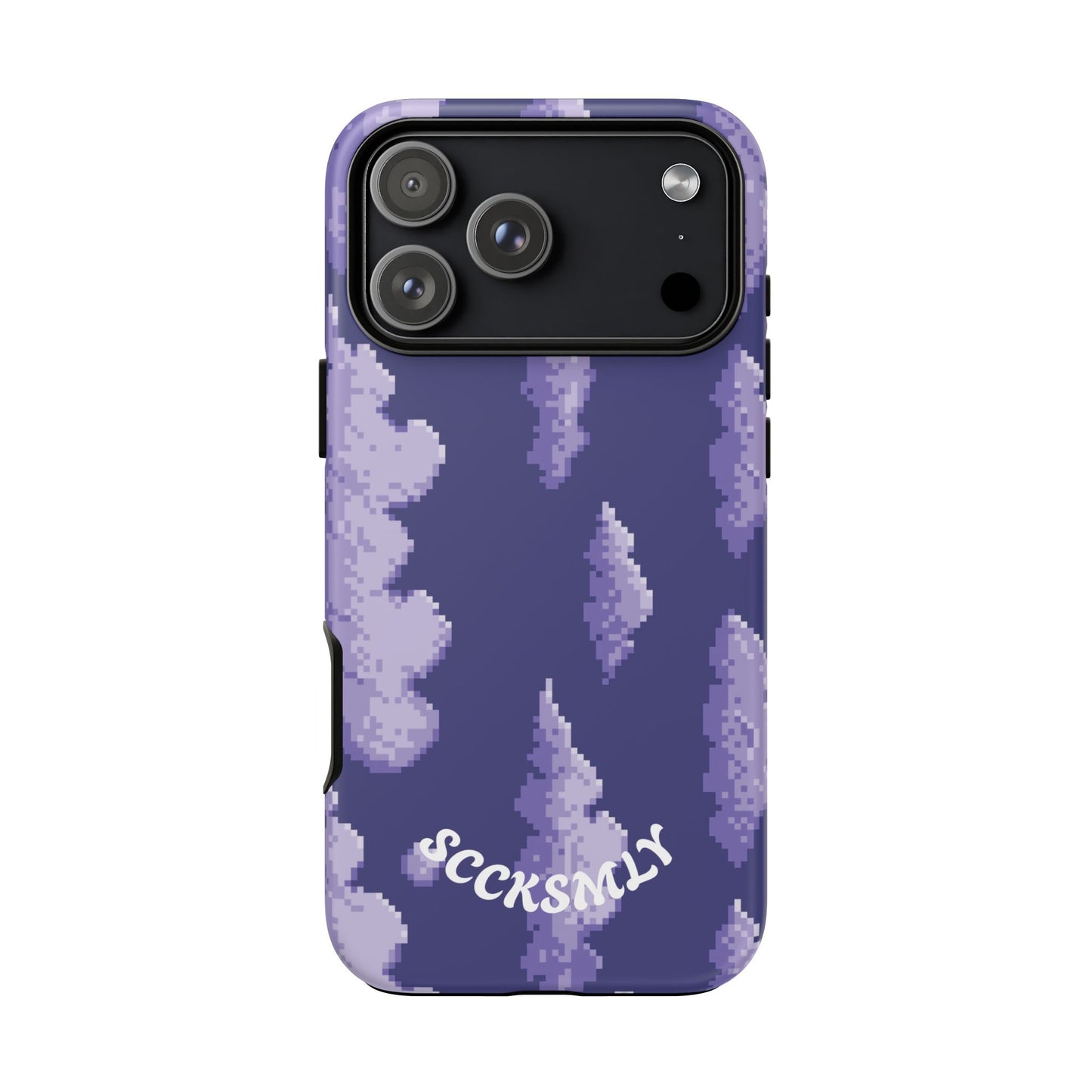 Lilac Pixel Cloud Tough Phone Case for Apple