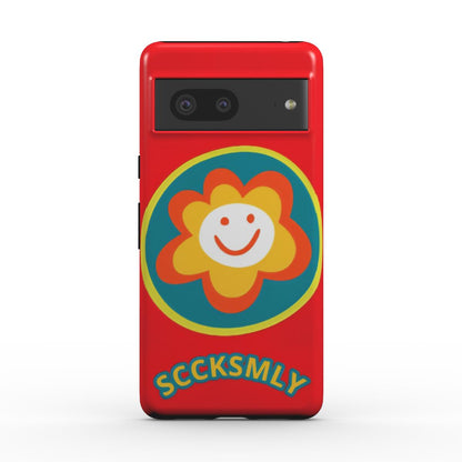Red "SUNSHINE SMILE" Tough Phone Case For Google Pixel 10, 10 pro & 10 pro XL