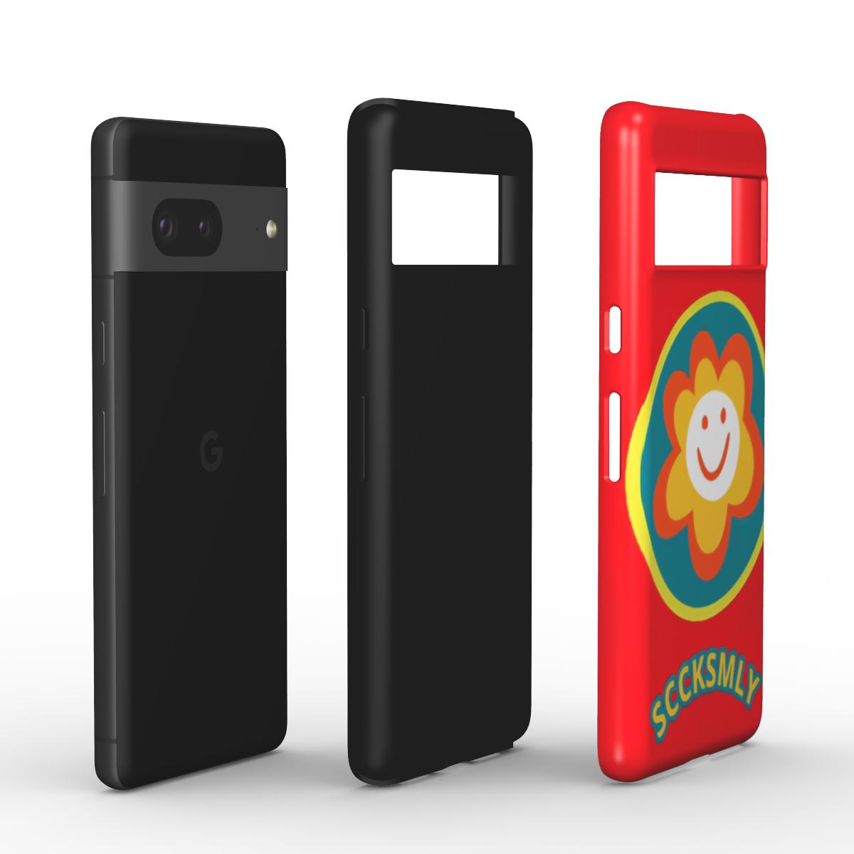 Red "SUNSHINE SMILE" Tough Phone Case For Google Pixel 10, 10 pro & 10 pro XL