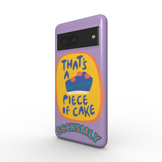 Light Purple "THAT'S A PIECE OF CAKE" Tough Phone Case For Google Pixel 10, 10 pro & 10 pro XL