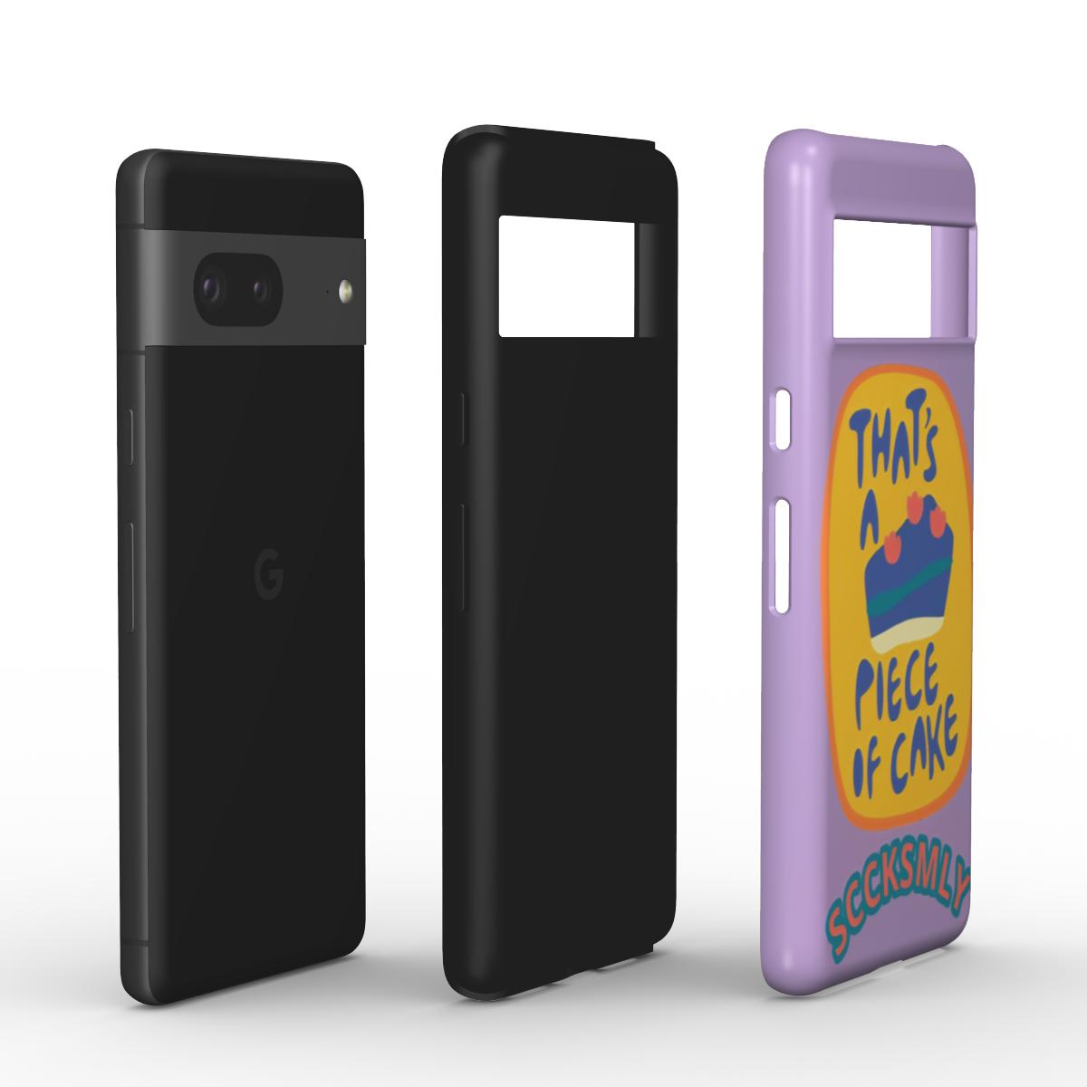 Light Purple "THAT'S A PIECE OF CAKE" Tough Phone Case For Google Pixel 10, 10 pro & 10 pro XL