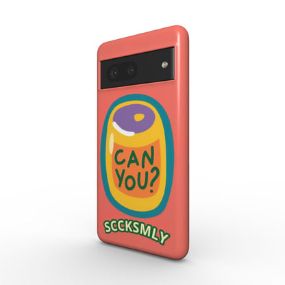 Peach "CAN YOU?" Tough Phone Case For Google Pixel 10, 10 pro & 10 pro XL