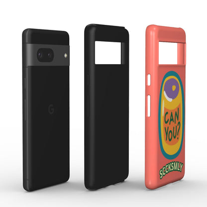 Peach "CAN YOU?" Tough Phone Case For Google Pixel 10, 10 pro & 10 pro XL