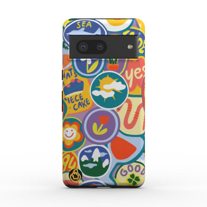 Vintage Pin Tough Phone Case For Google Pixel 10, 10 pro & 10 pro XL