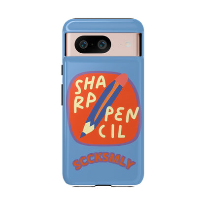 Blue "SHARPEN PENCIL" Tough Phone Case for Google Pixel