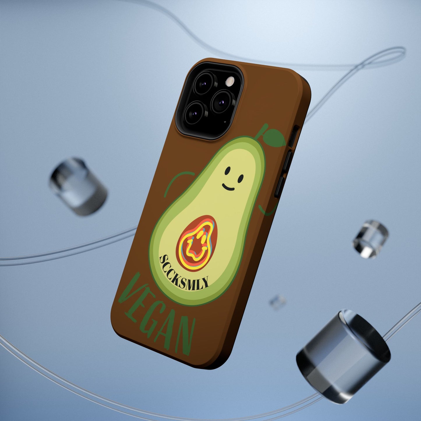 "IOS or Apple" Playful Vegan Avocado Phone Case - Tough, Durable Protection with a Fun Design