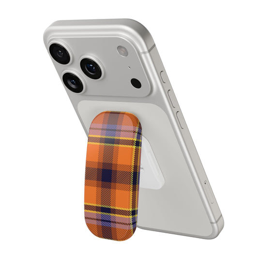 Clickit Orange Sickle Plaid Phone Stand