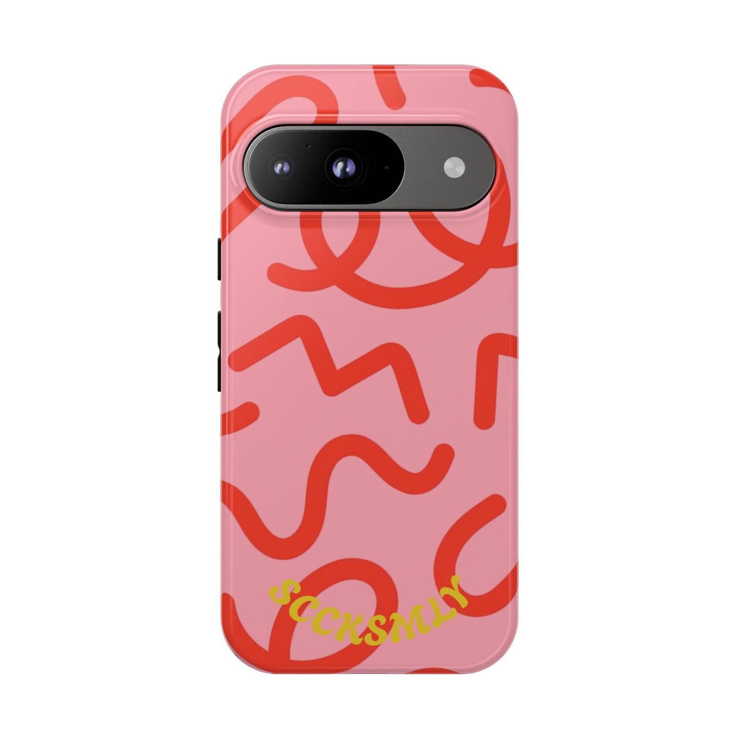 Red Candy Swirls Tough Phone Case for Google