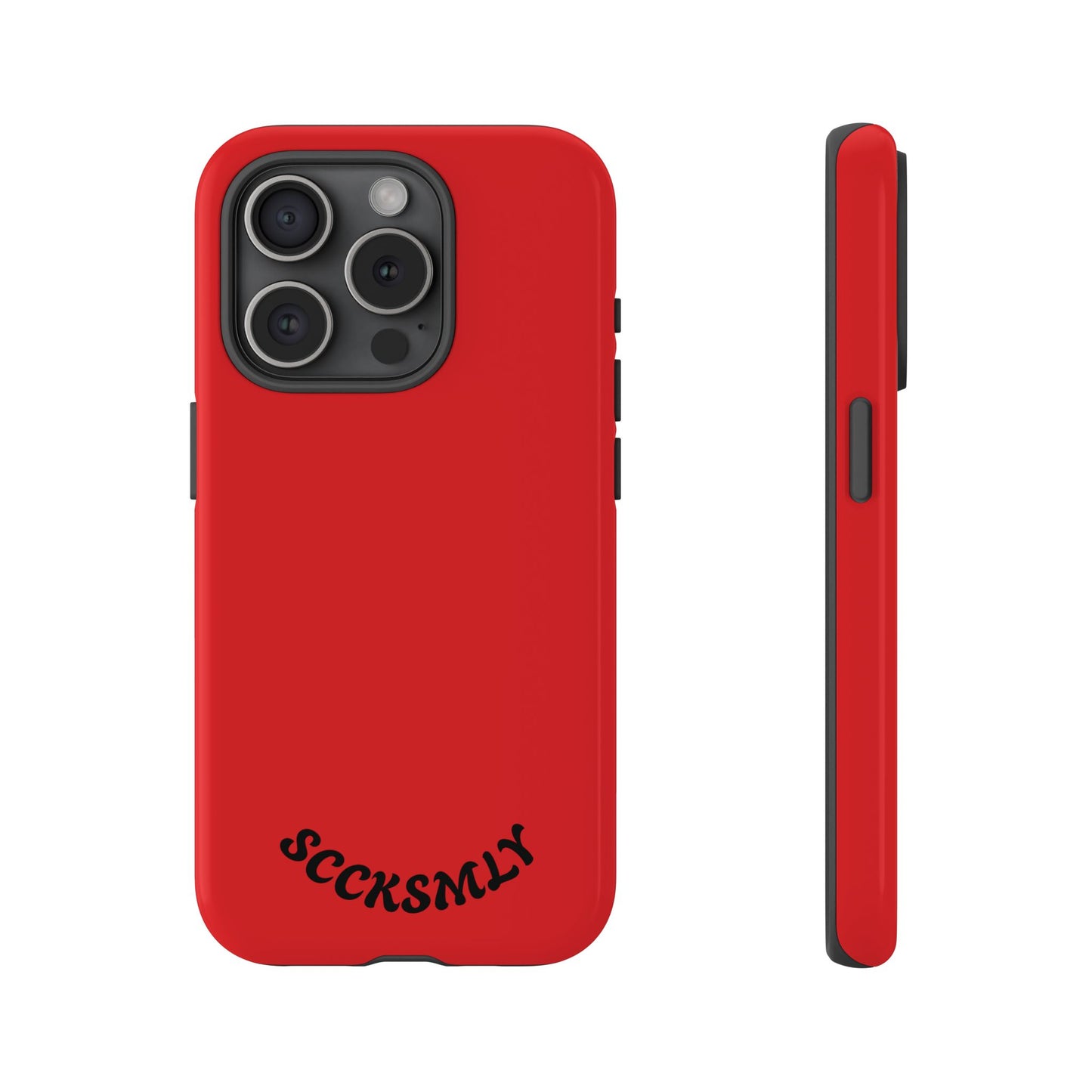 SOLID Screaming Red Tough Case for Apple