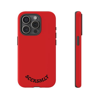 SOLID Screaming Red Tough Case for Apple