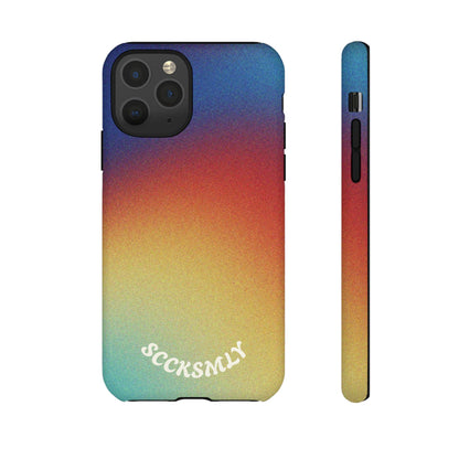Faded Sunset Aura Tough Phone Case for Apple