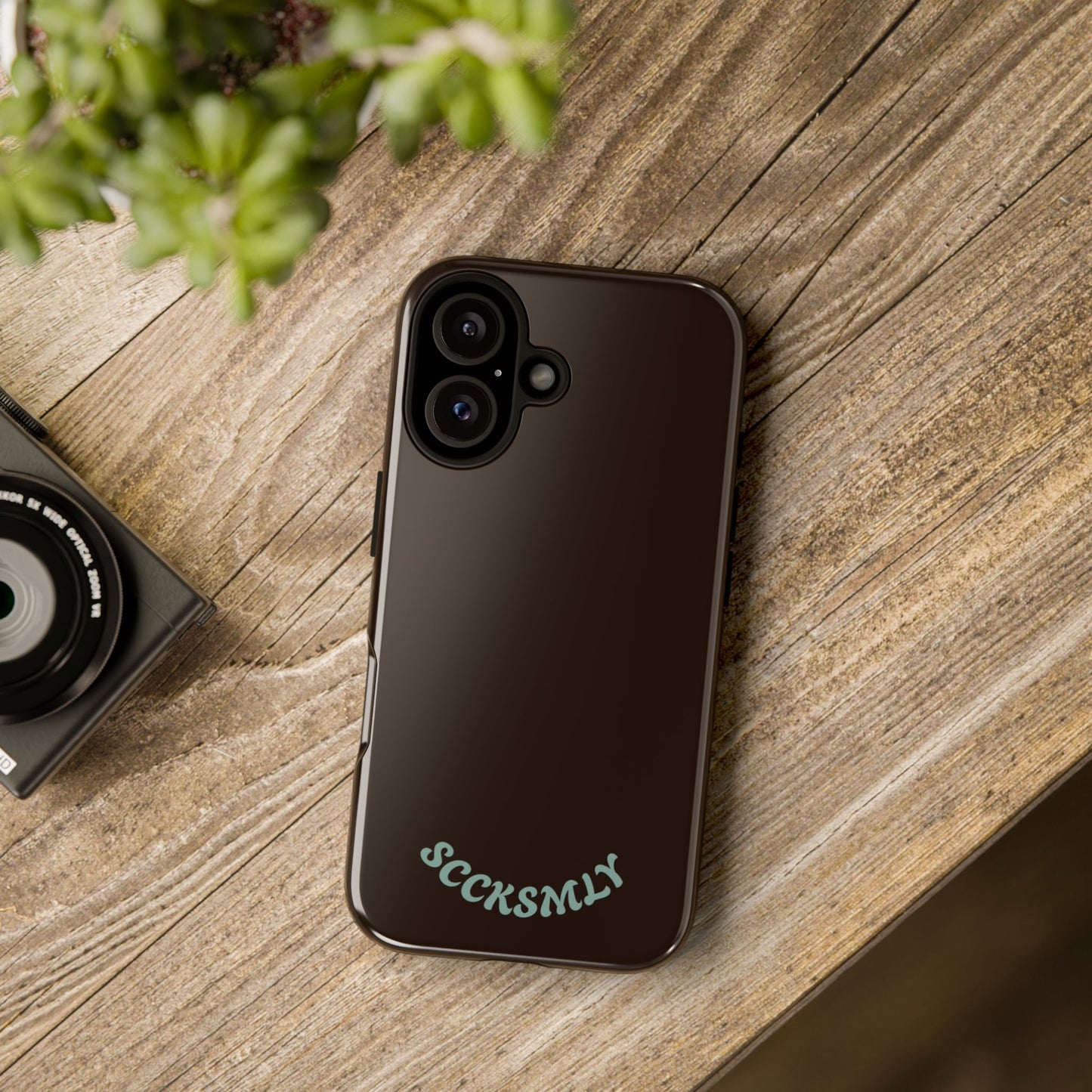 SOLID Espresso Mint Tough Phone Case for Apple