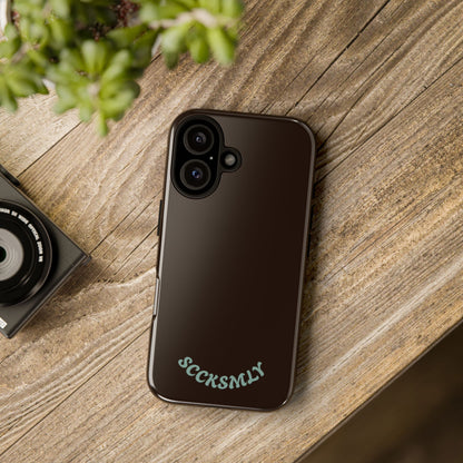 SOLID Espresso Mint Tough Phone Case for Apple